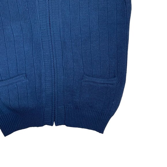 Northern Isles Rib Knit Grandpa Zip Cardigan Kurt Cobain Old Money Sweater-M - Picture 6 of 12